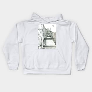 Saut Girnal Wynd: Dysart, Scotland [Pencil version] Kids Hoodie